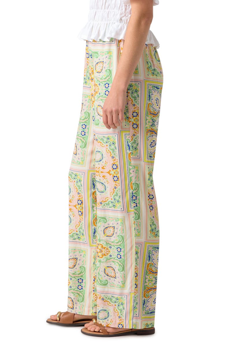 Sanctuary Never Alone Scarf Print Pants, Alternate, color, 