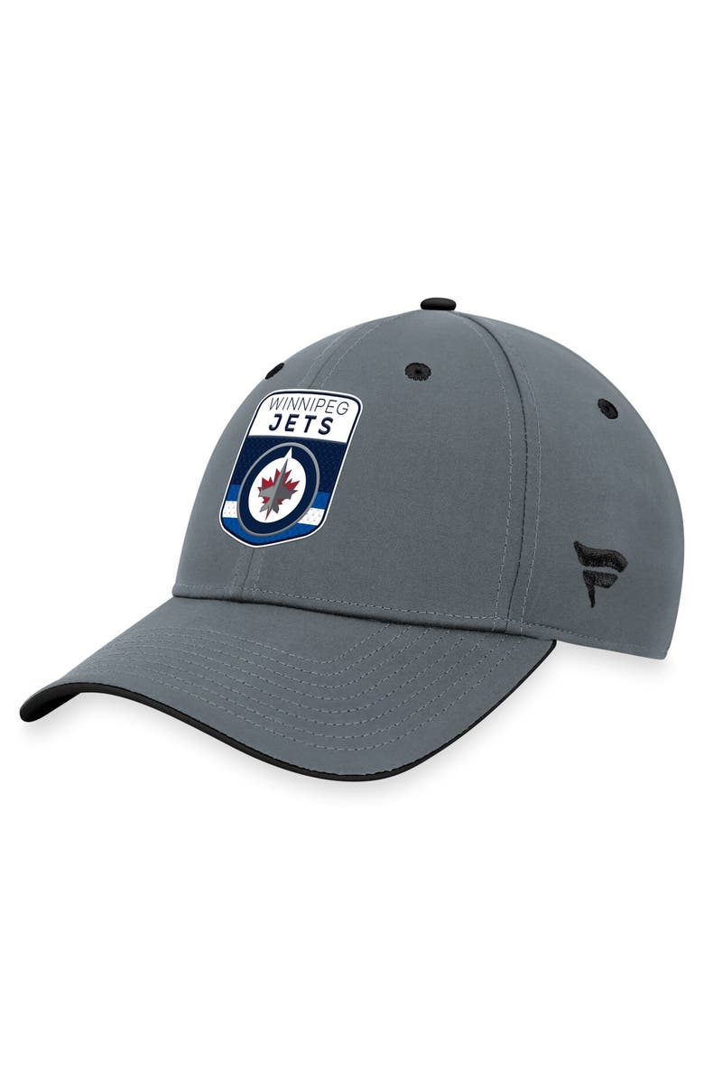 FANATICS Men's Fanatics Branded  Gray Winnipeg Jets Authentic Pro Home Ice Flex Hat, Alternate, color, 