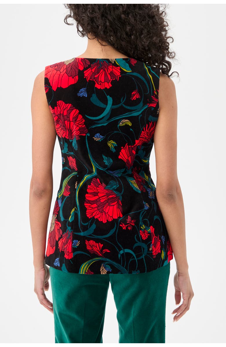 Trina Turk Kary Printed Velvet Vest Top, Alternate, color, Multi