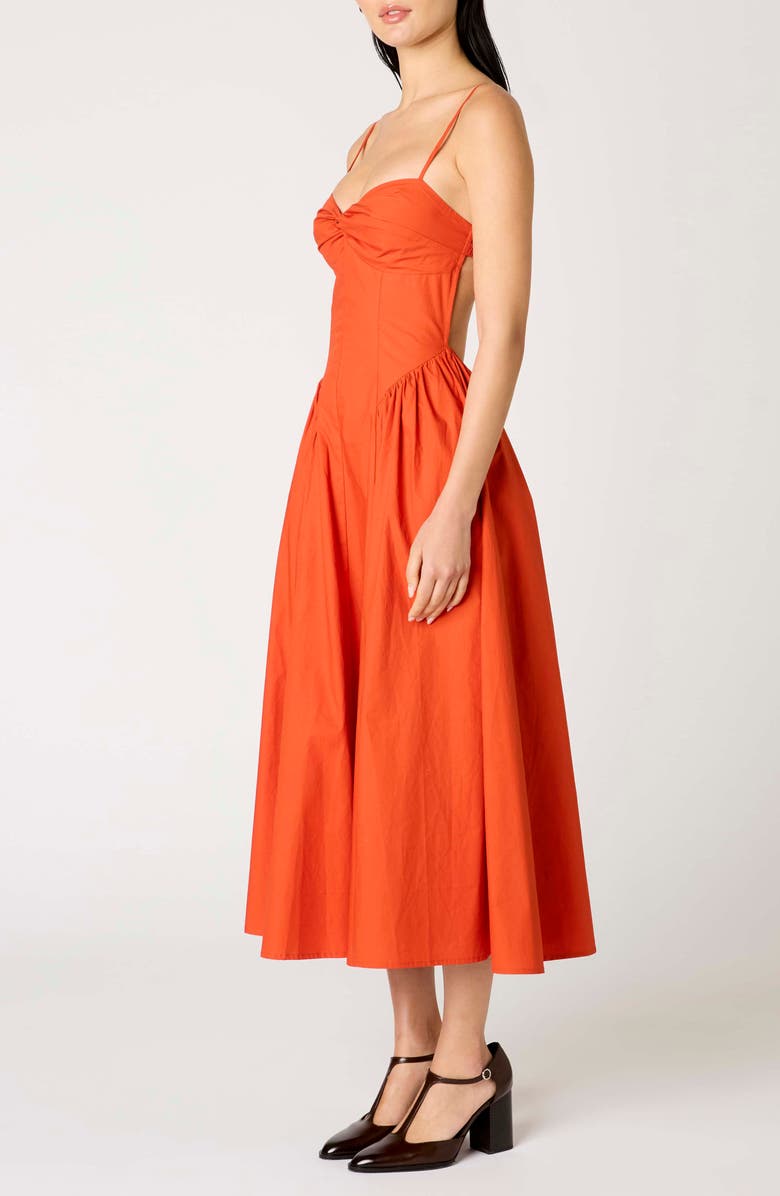 Nia Destene Back Cutout Fit & Flare Maxi Dress, Alternate, color, Rust
