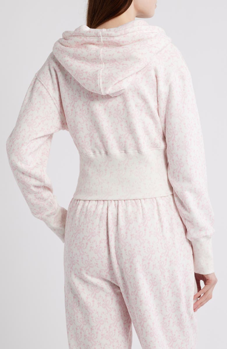 LoveShackFancy Arienne Ribbon Print Hoodie, Alternate, color, Chantilly