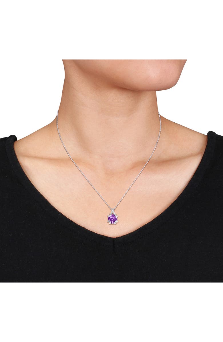 DELMAR Amethyst Necklace & Earrings Set, Alternate, color, Purple