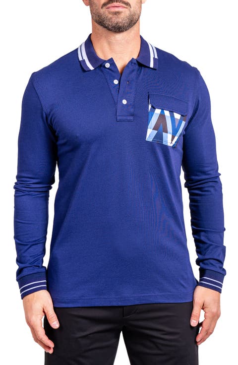 Ascension 0080 Tipped Long Sleeve Polo