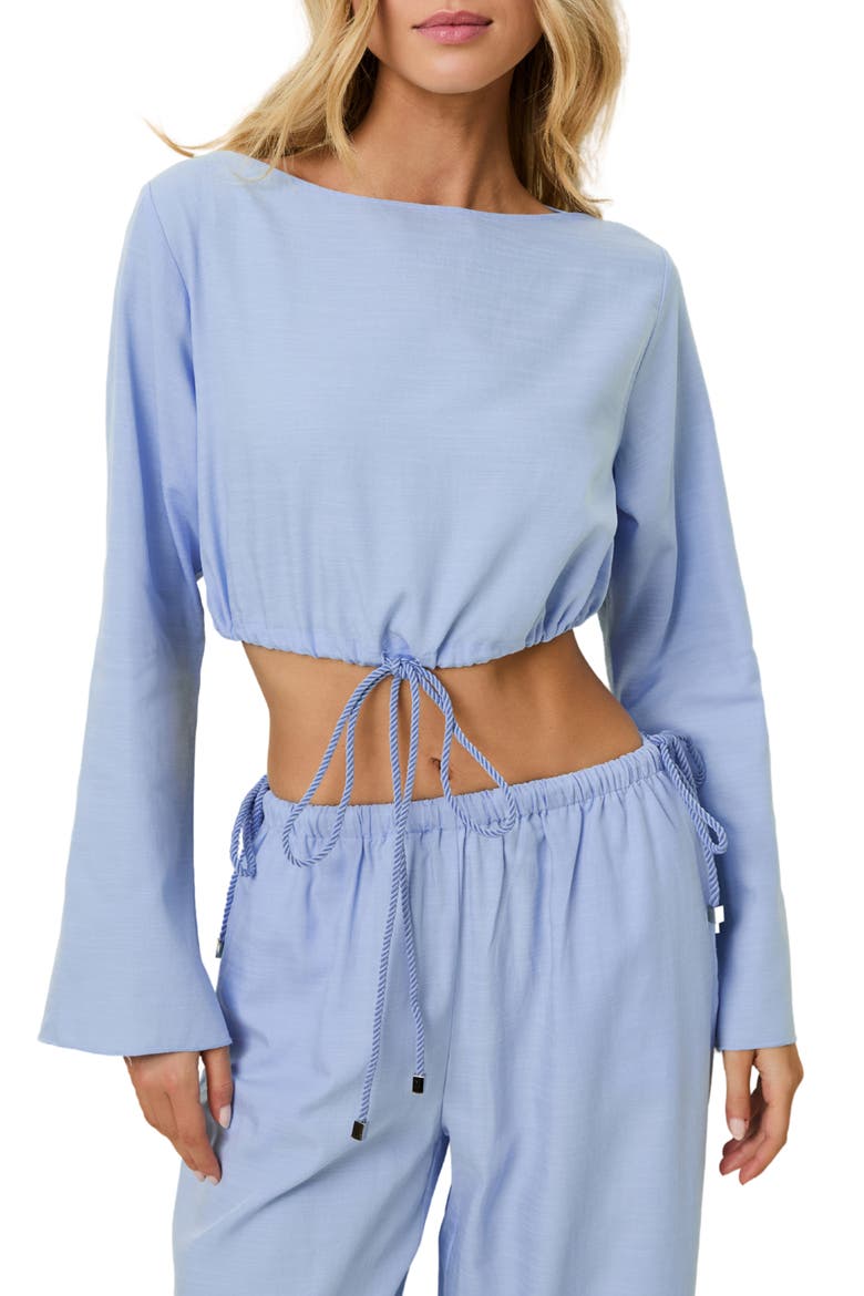 The Chelley Crop Top, Main, color, BLUE LAGOON