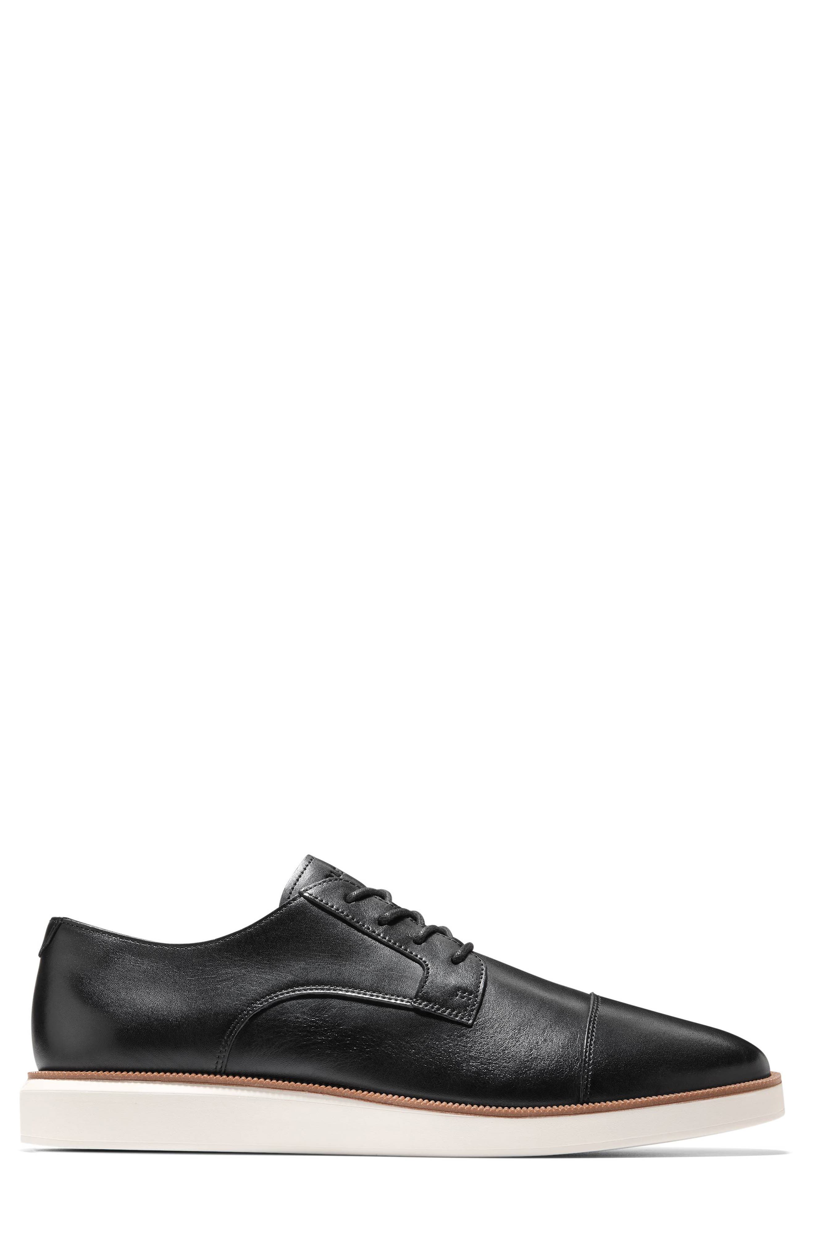 Cole Haan Davidson Grand Cap Toe Oxford Sneaker, Alternate, color, Black / Ivory