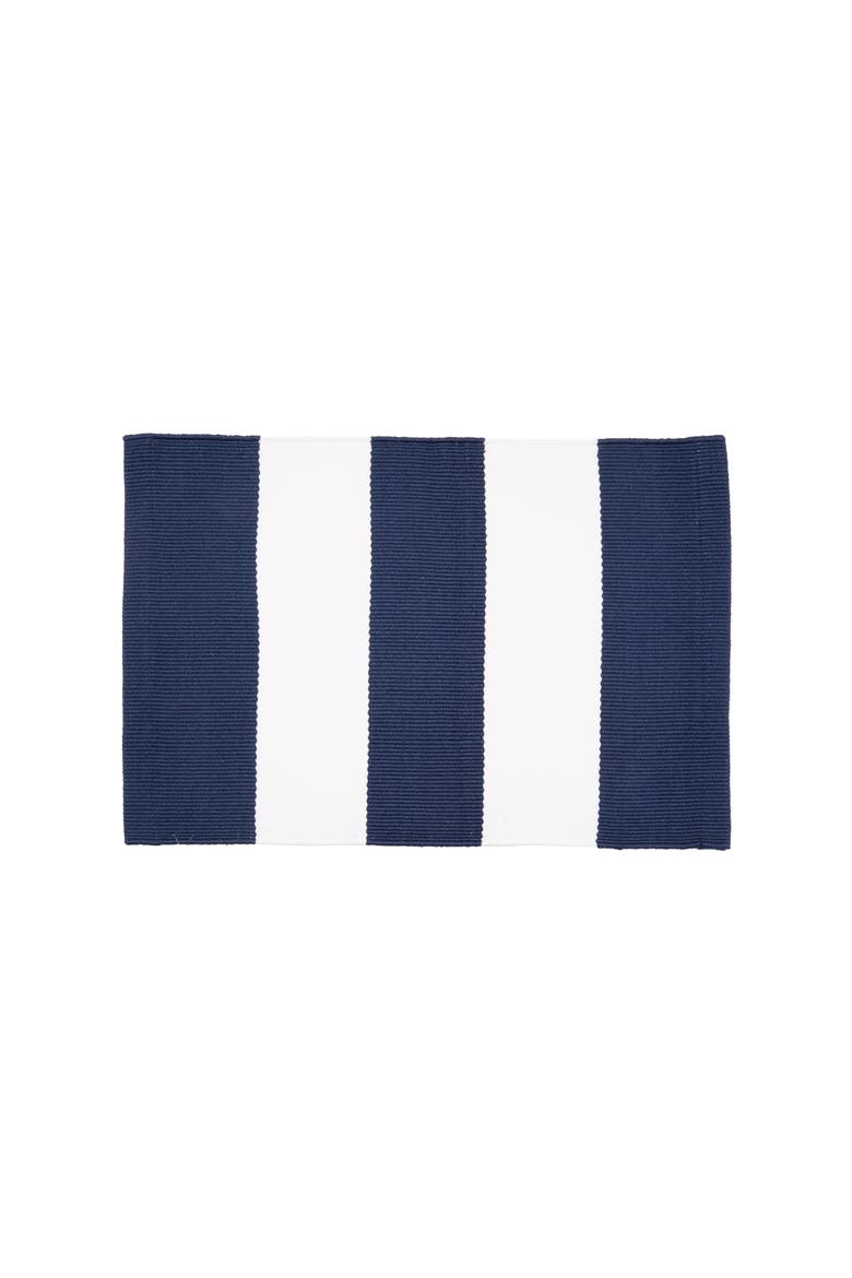 Cabana Stripes Placemats Set of 6 Collection, Alternate, color, Blue