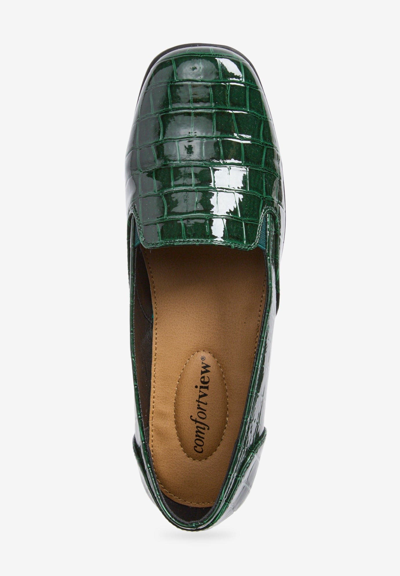 Comfortview The Leisa Slip On Flat, Alternate, color, Emerald