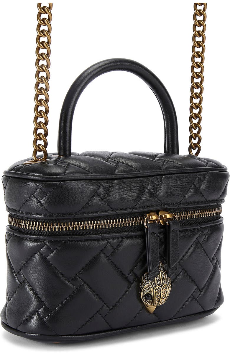 Kurt Geiger London Mini Kensington Quilted Leather Cosmetics Case, Alternate, color,