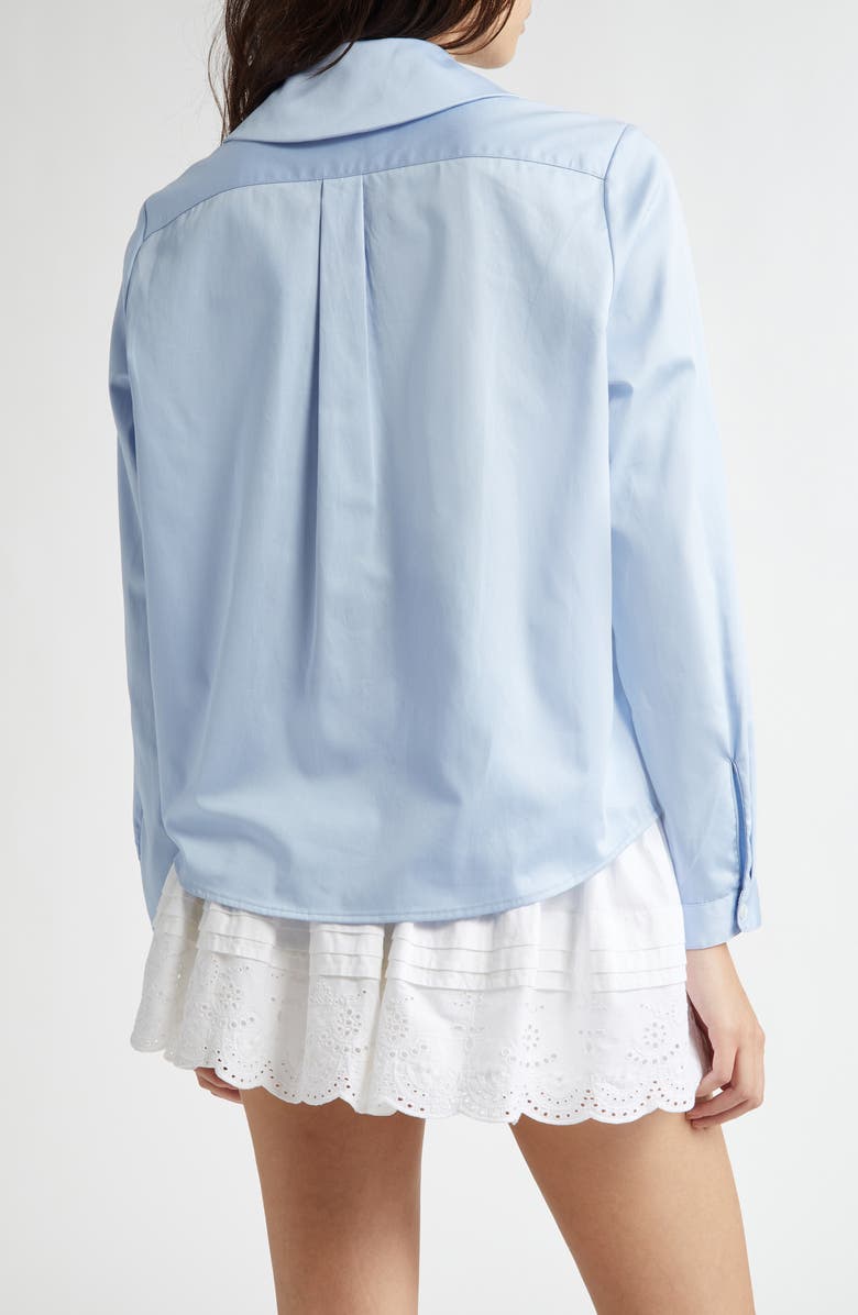 Sandy Liang Wilbur Cotton Button-Up Shirt, Alternate, color, 