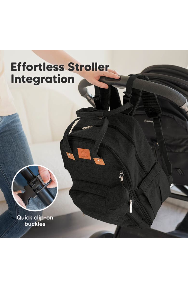 KeaBabies Rove Diaper Bag, Alternate, color, Trendy Black