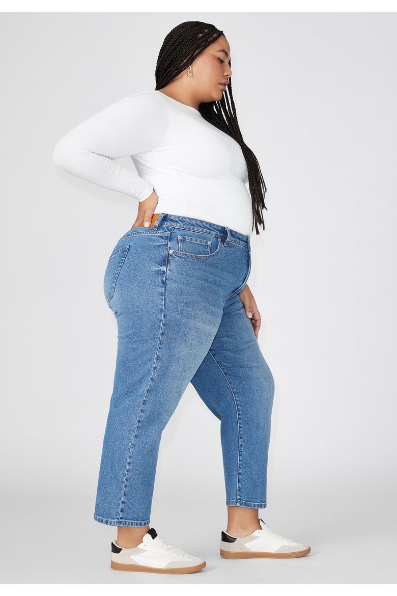 The Naomi Comfort Stretch Straight Leg Jean Crop, Alternate, color, MEDIUM WASH DENIM