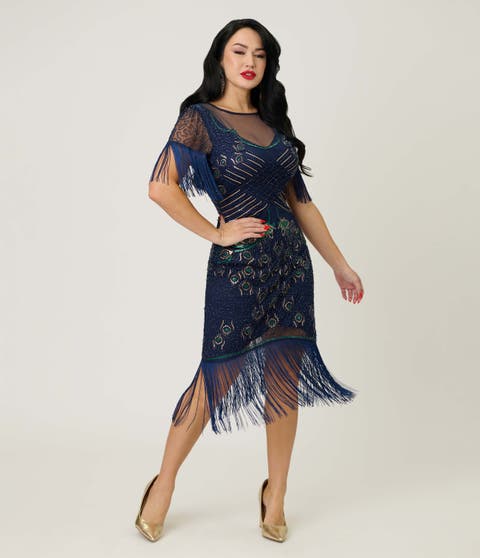 Beaded Nadine Fringe Flapper Dress