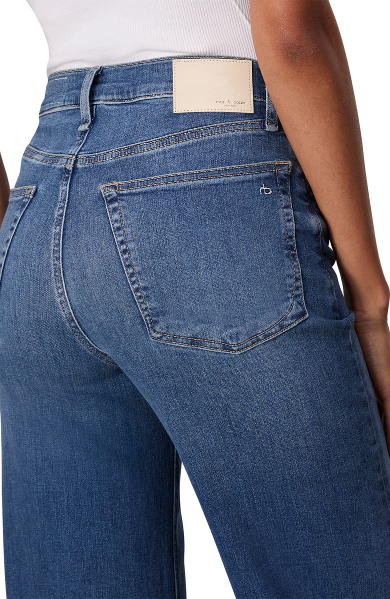 rag & bone Epic Andi Raw Hem High Waist Ankle Wide Leg Jeans, Alternate, color, 