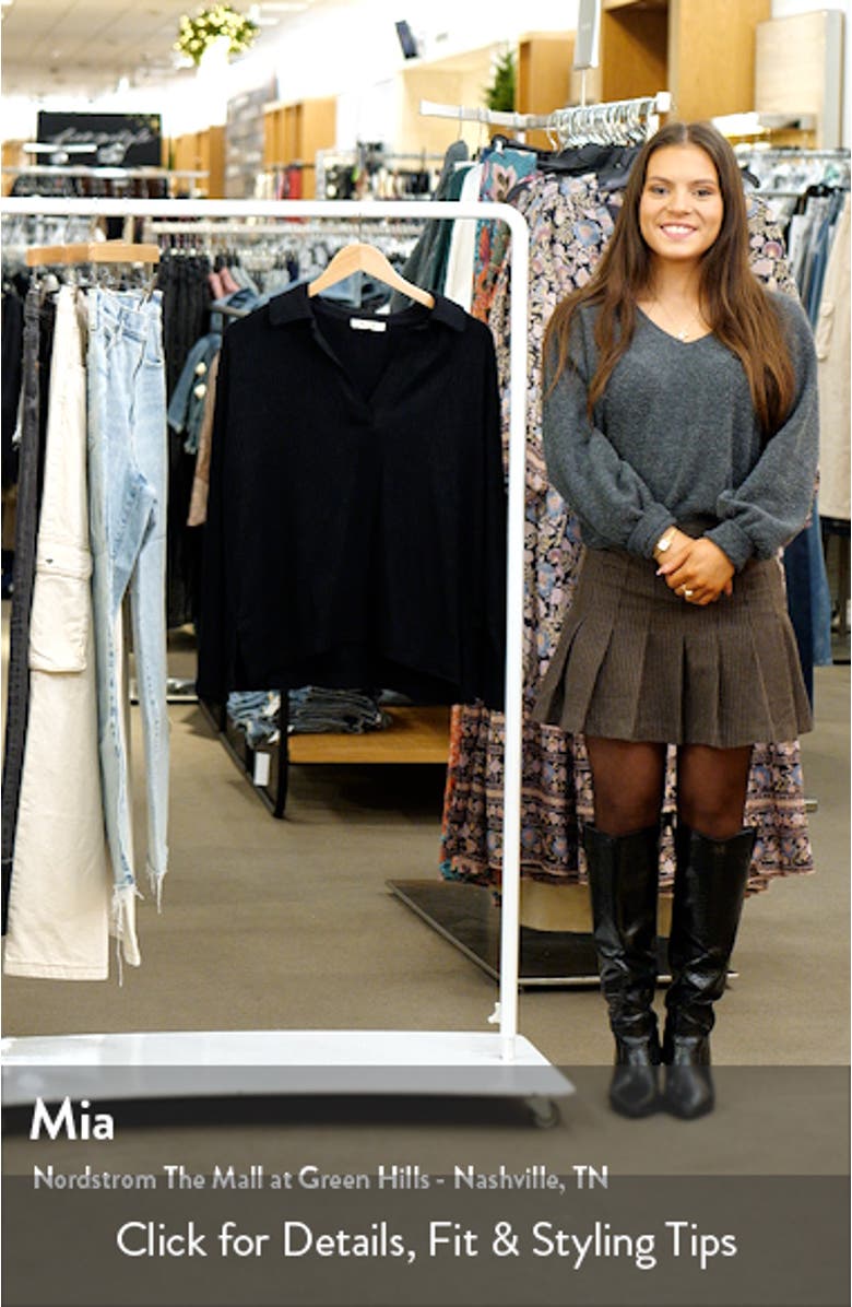 Relaxed Long Sleeve Polo Top, sales video thumbnail