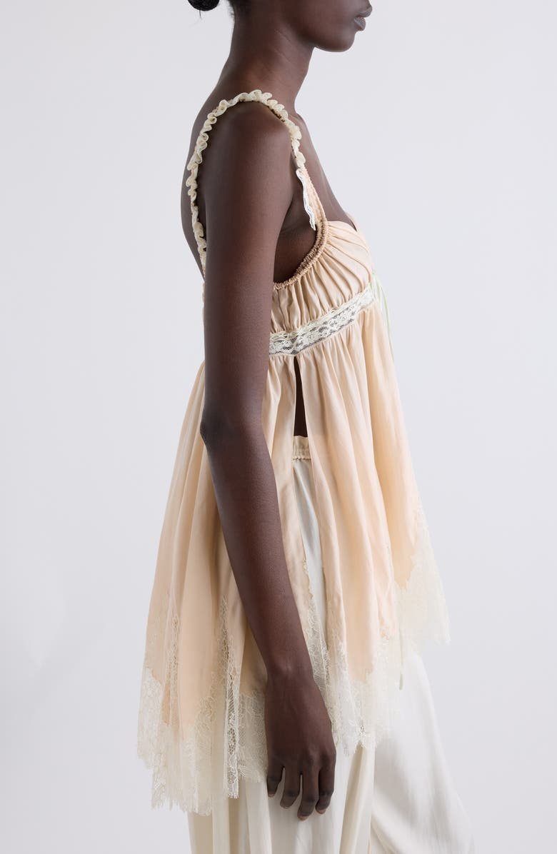 Chloé Lace Trim Silk Camisole Top, Alternate, color, Powdery Pink