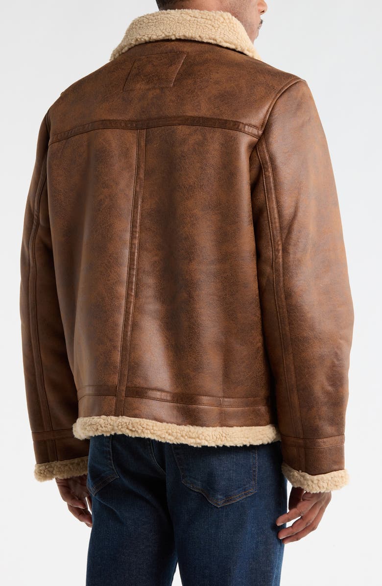 Levi's Faux Shearling Aviator Rancher Jacket, Alternate, color, Brown