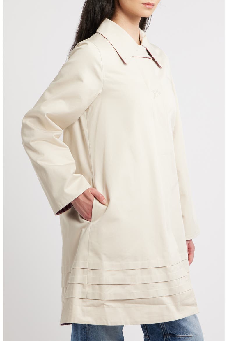 Mercedes Bow Reversible Trench Coat, Alternate, color, RED/ ECRU