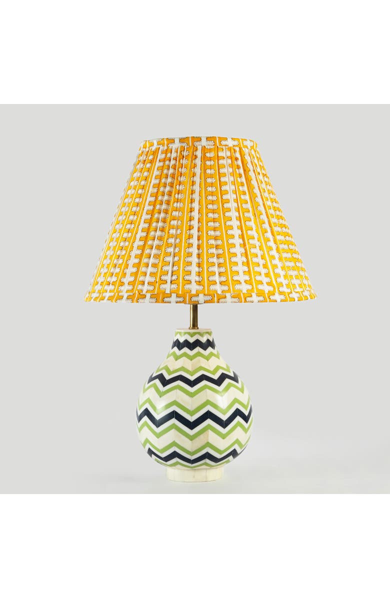 Mela Artisans Meadow Striped Handblocked Lampshade, Alternate, color, Striped