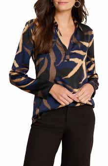 Midnight Fern Satin Top