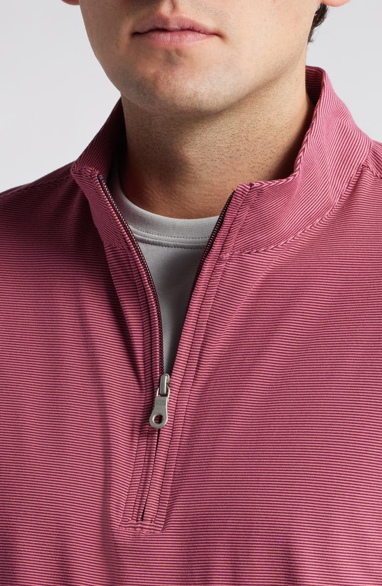Scott Barber Microstripe Knit Quarter Zip Pullover, Alternate, color, 