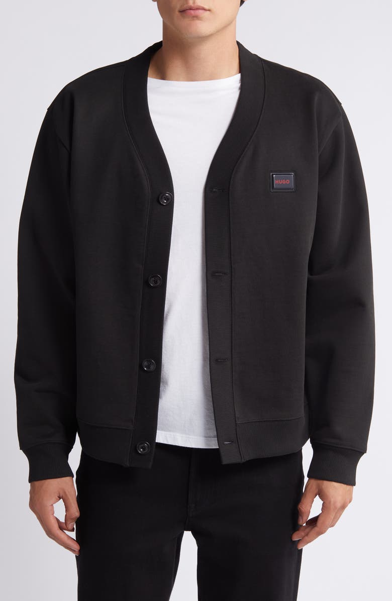 HUGO French Terry Jacket, Main, color, Blk