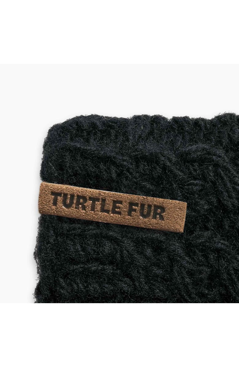 Turtle Fur Mika Wool Fingerless Mittens, Alternate, color, Black