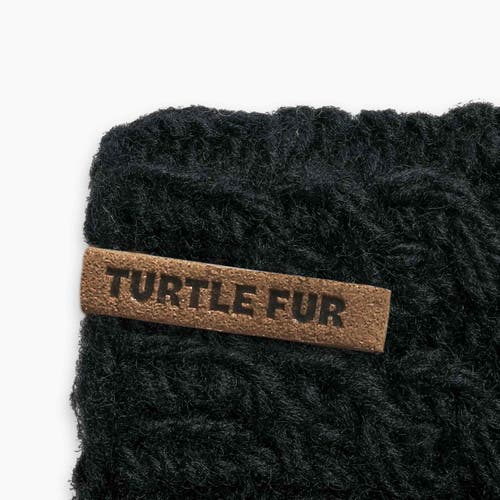 Turtle Fur Mika Wool Fingerless Mittens In Black