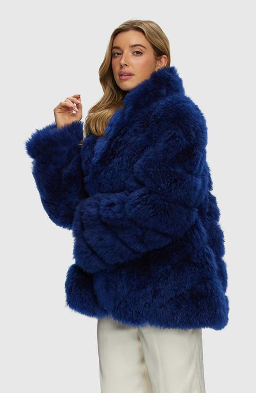 Gorski Select Cashmere Goat Diagonal Jacket In Blue