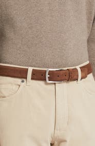 ZEGNA Triple Stitch Suede Belt
