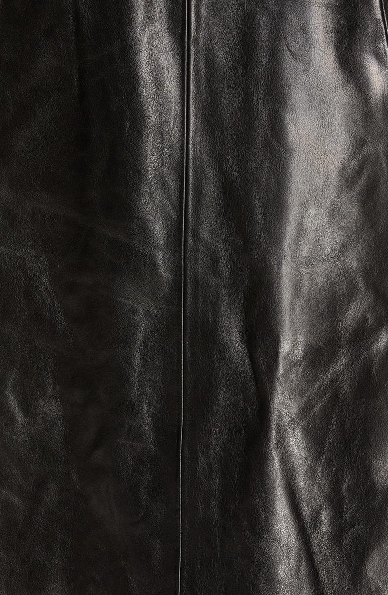 VETEMENTS Mask Leather Trench Coat, Alternate, color,