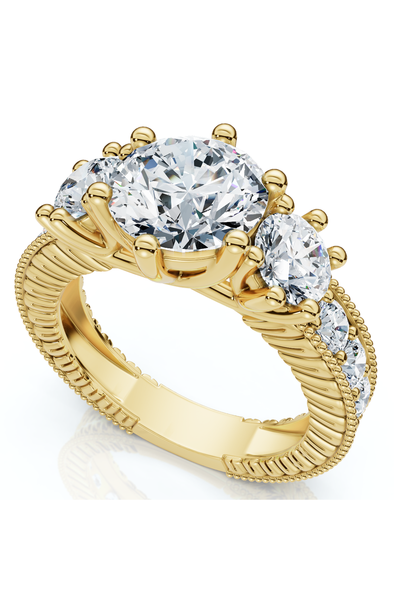 Bliss Diamond Certified 3 1/2Ct Elizabeth Diamond Engagement Vintage Ring 14k Gold Lab Grown, Main, color, 14K Yellow Gold