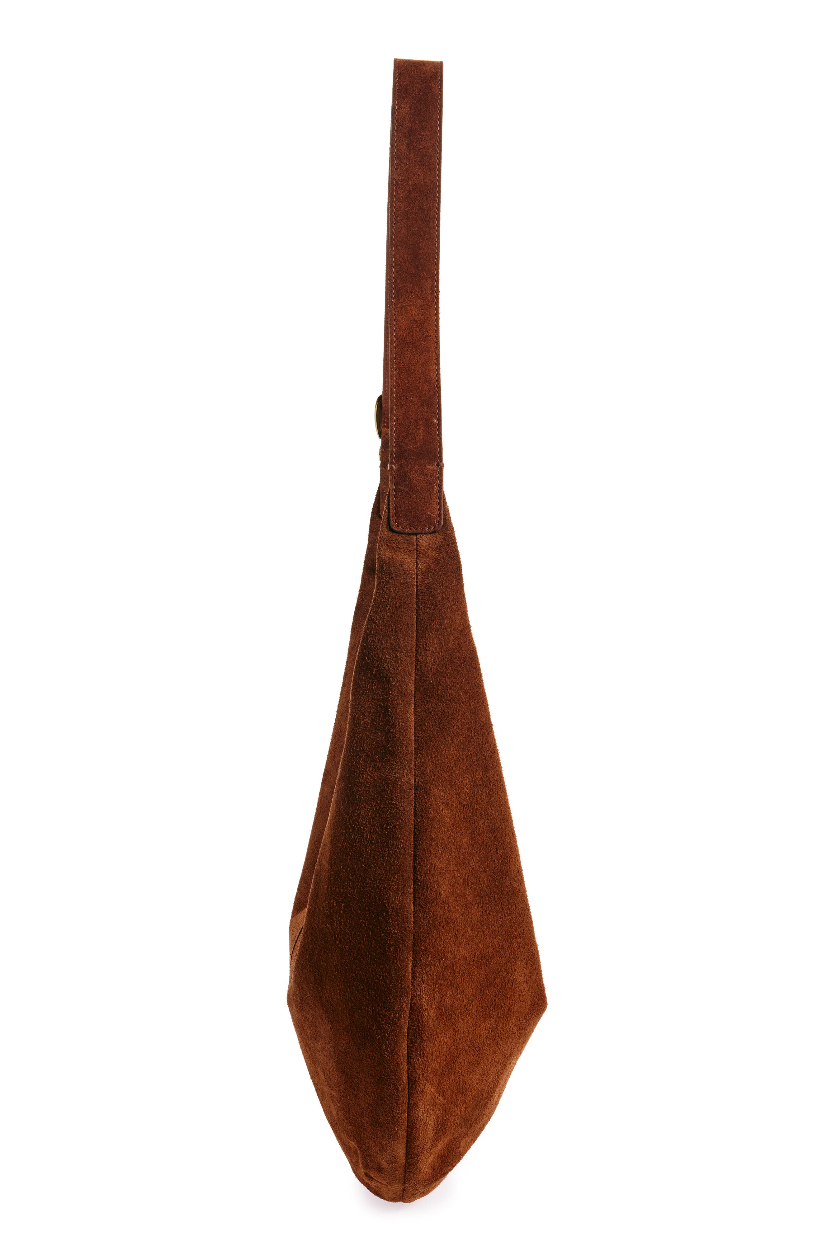 Madewell The Essential Curve Shoulder Bag, Alternate, color, Soft Mahogany