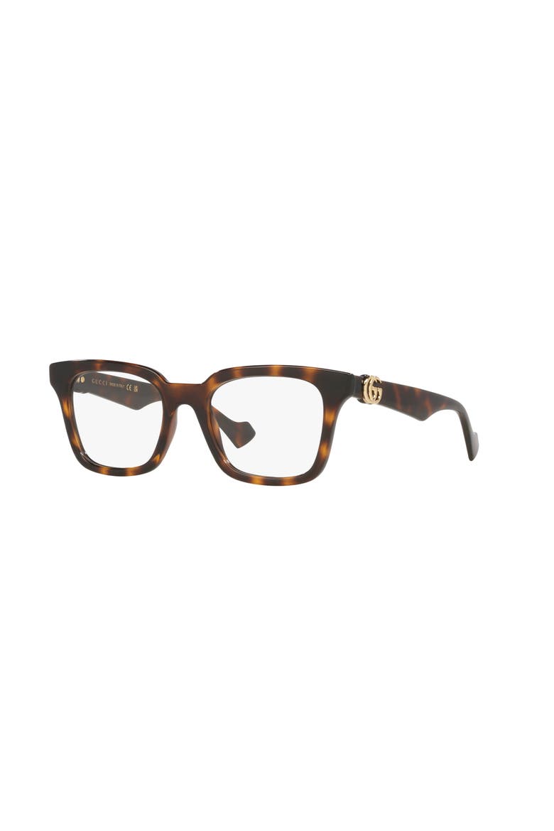 51mm Rectangle optical glasses, Main, color, Tortoise