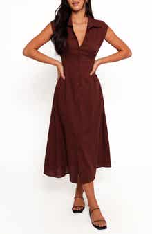 Petal & Pup Cami Cap Sleeve Midi Shirtdress