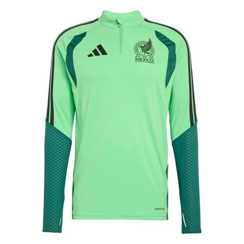 Men's adidas  Green Mexico National Team FIFA x World Cup 2026 Tiro Quarter-Zip Training Top