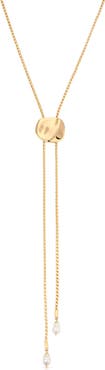 Ettika Liquit Luxe Faux Pearl Bolo Necklace