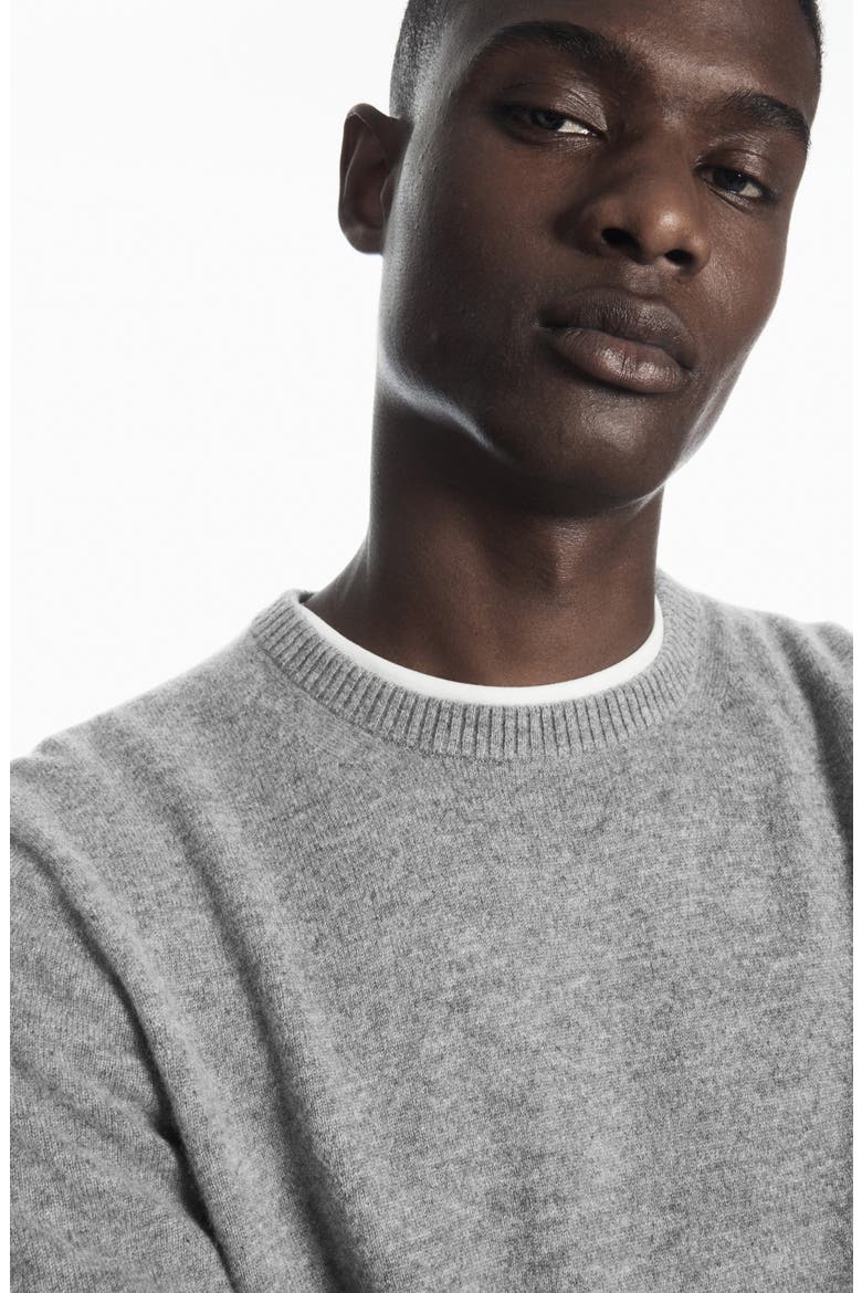 Regular Fit Cashmere Sweater, Alternate, color, GREY MEDIUM DUSTY