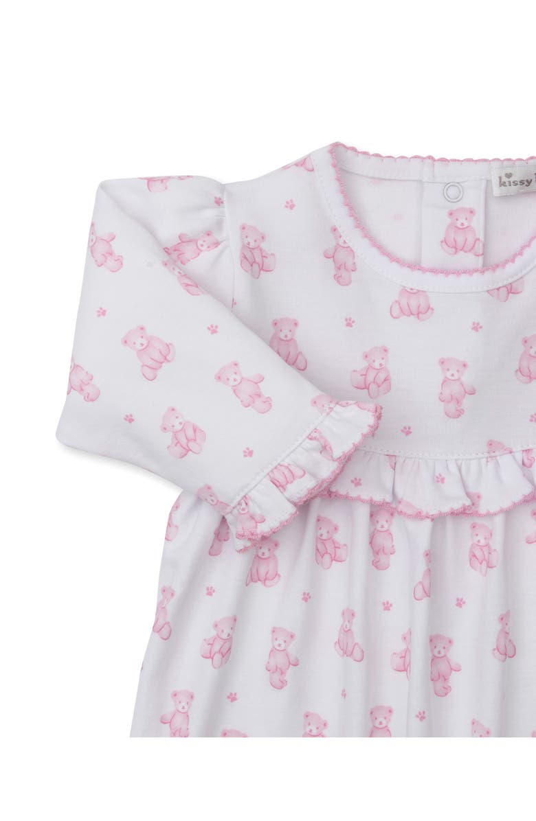 Kissy Kissy Print Pima Cotton Romper, Alternate, color, Pink