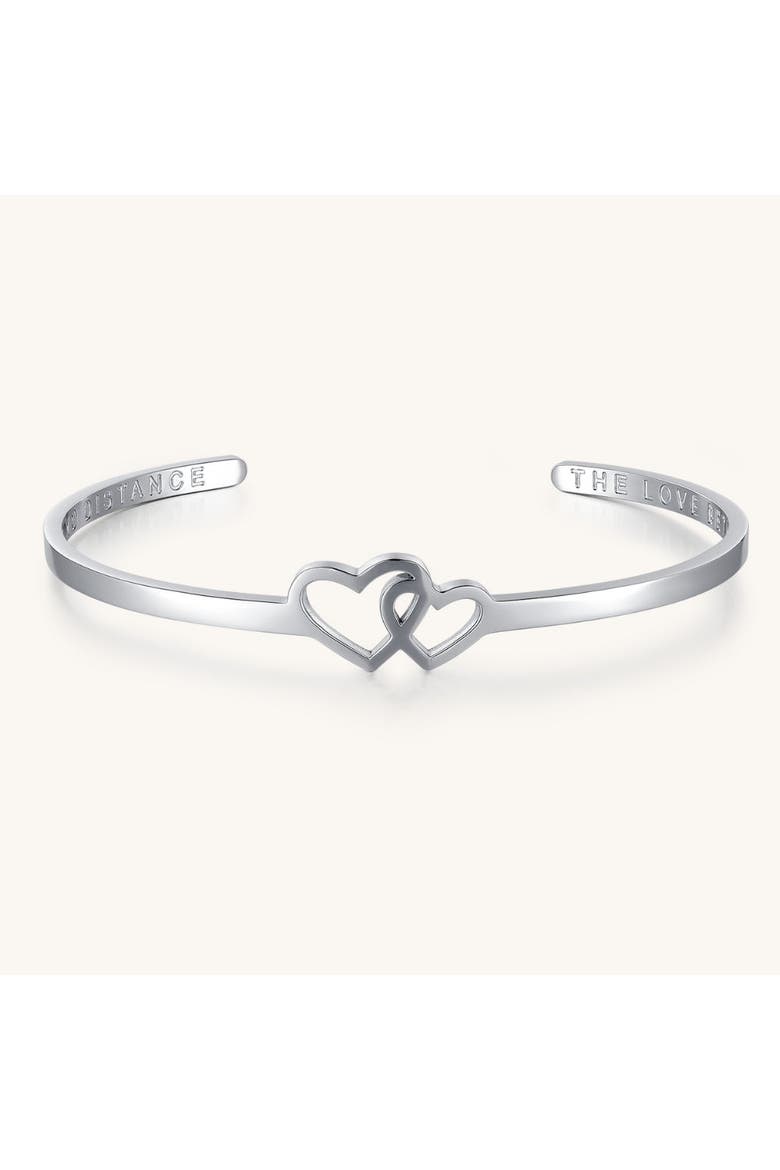 The Love Between A Mother And Daughter Knows No Distance - Heart Bracelet, Main, color, Silver