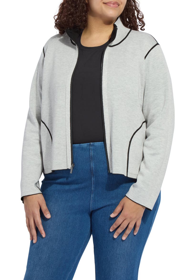 Reversible Zip Up Cardigan, Alternate, color, BLACK