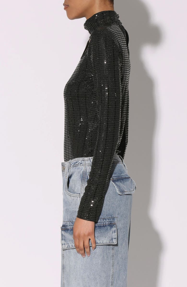 Walter Baker Estelle Sequin Top, Alternate, color, Black