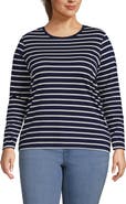Lands' End Supima Cotton Long Sleeve Crewneck T-Shirt