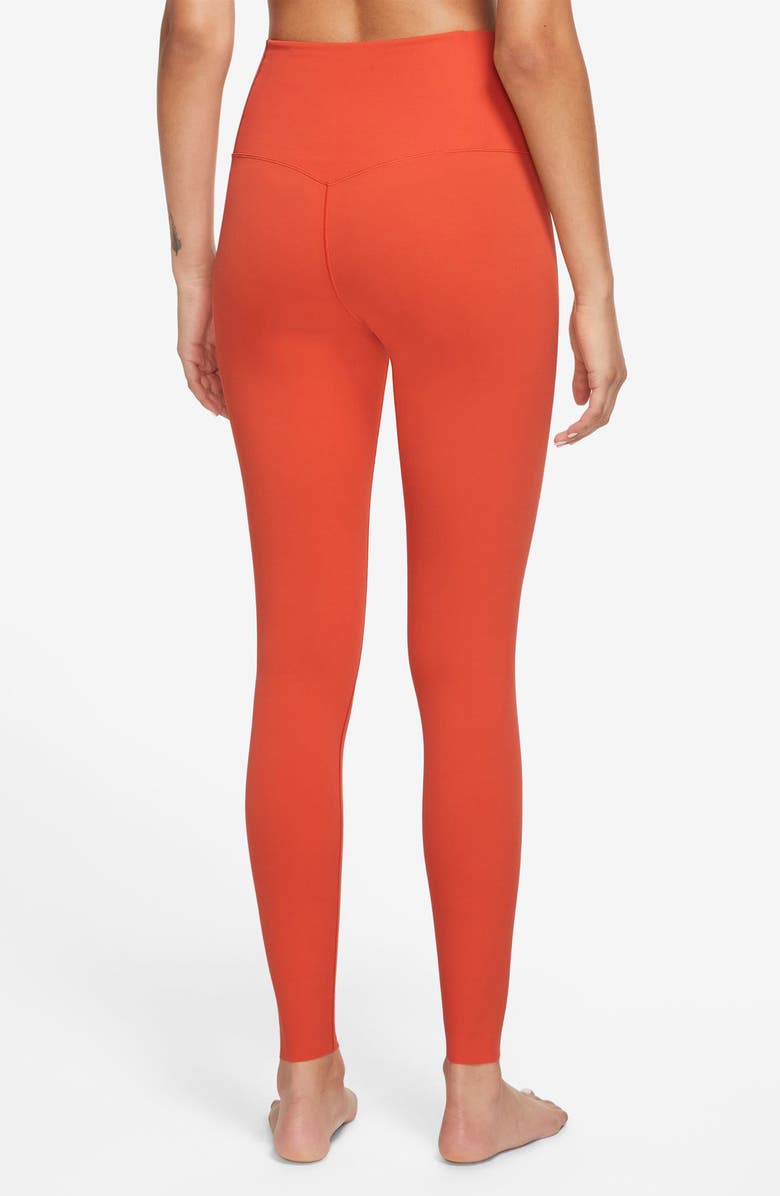 Nike Zenvy Gentle-Support High-Waisted 7/8 Leggings, Alternate, color, 633 Picred/Black