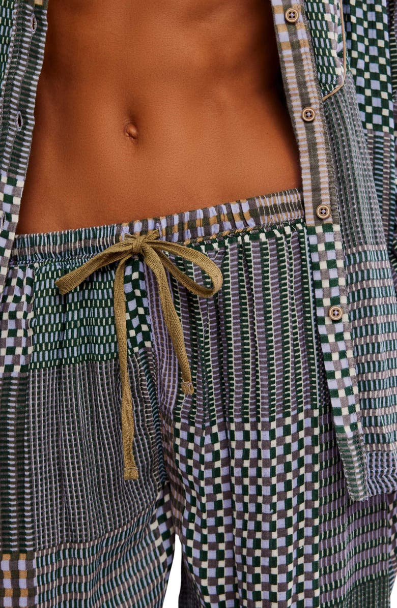 Free People Night After Night Pajama Pants, Alternate, color, Chambray Combo