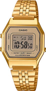 CASIO Vintage LA680WGA-9VT Digital Bracelet Watch, 33.5mm × 28.6mm