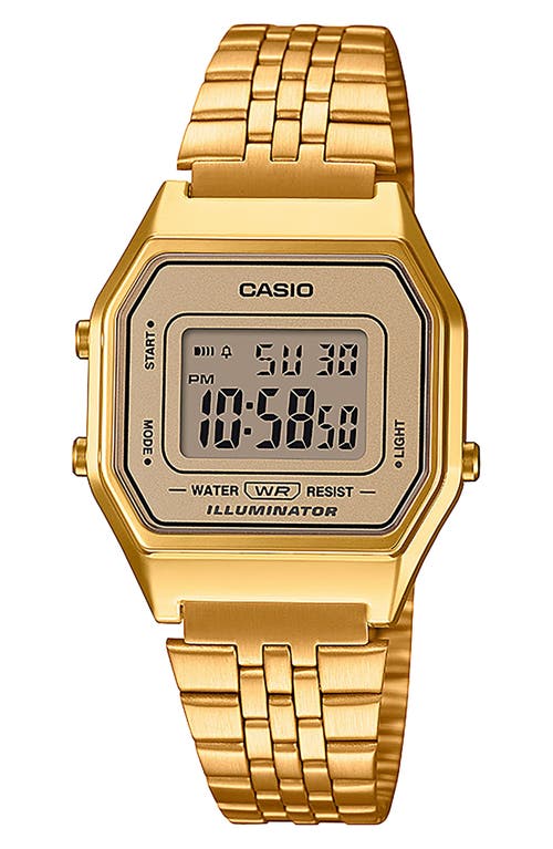 CASIO Vintage LA680WGA-9VT Digital Bracelet Watch, 33.5mm × 28.6mm in Gold at Nordstrom
