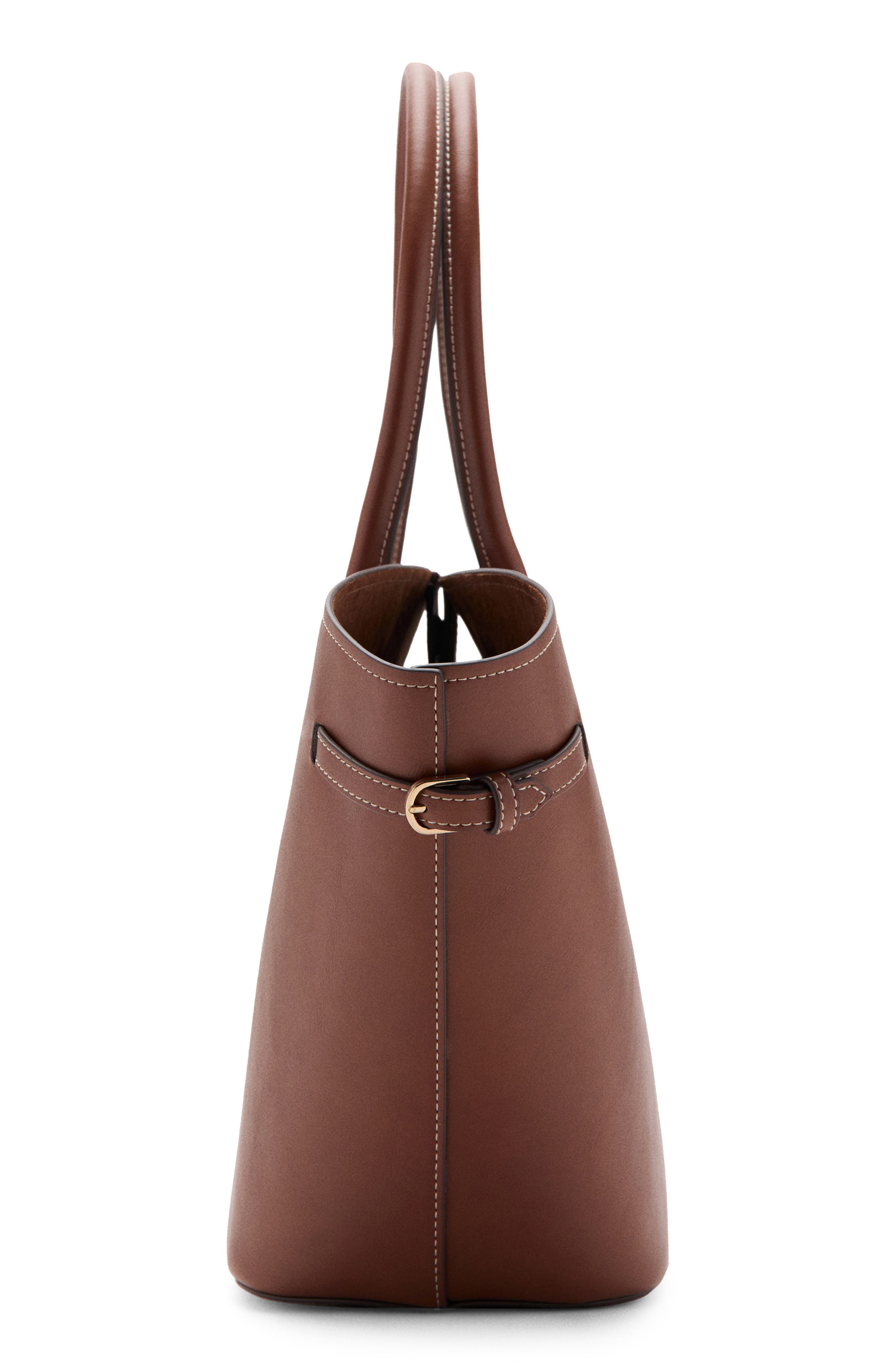 MANGO Shopper Bag with Double Handle, Alternate, color, 