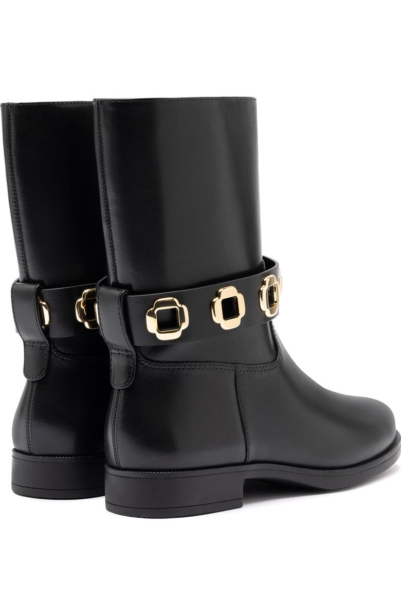 Larroudé Milan Flat Bootie, Alternate, color, Black