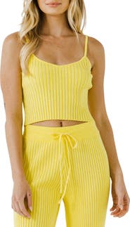Endless Rose Rib Knit Crop Camisole