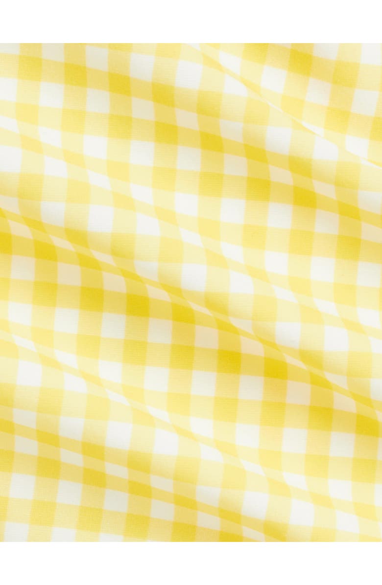 Ralph Lauren Long Sleeve One-Piece Rashguard Swimsuit, Alternate, color, Yellow Gingham/ Blue